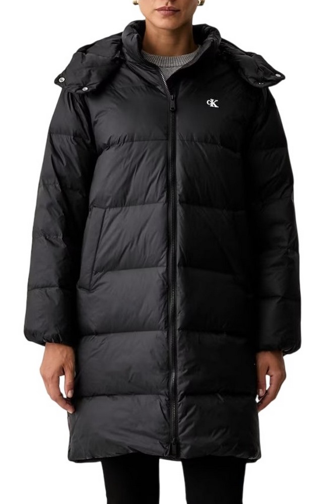CALVIN KLEIN JEANS ESSENTIAL MW LONG DOWN PUFFER ΜΠΟΥΦΑΝ ΓΥΝΑΙΚΕΙΟ BLACK