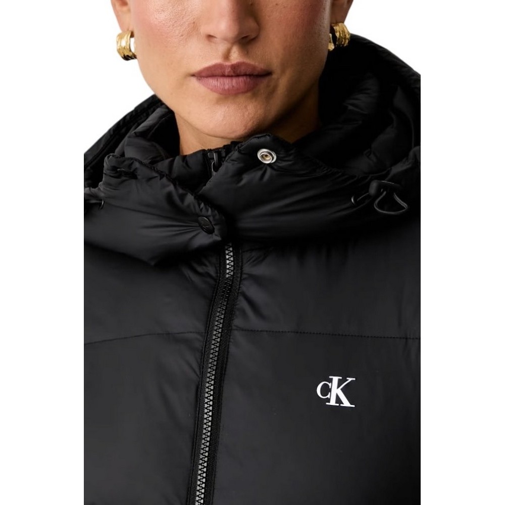 CALVIN KLEIN JEANS ESSENTIAL MW LONG DOWN PUFFER ΜΠΟΥΦΑΝ ΓΥΝΑΙΚΕΙΟ BLACK
