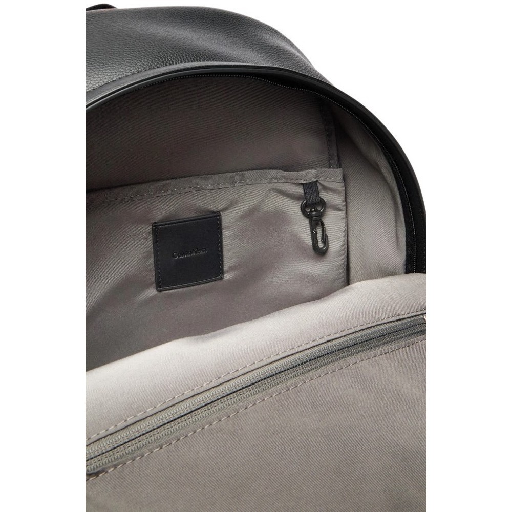 CALVIN KLEIN EMBLEM AOP EMBOSS ROUND BACKPACK ΤΣΑΝΤΑ ΑΝΔΡΙΚΗ BLACK