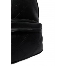 CALVIN KLEIN EMBLEM AOP EMBOSS ROUND BACKPACK ΤΣΑΝΤΑ ΑΝΔΡΙΚΗ BLACK