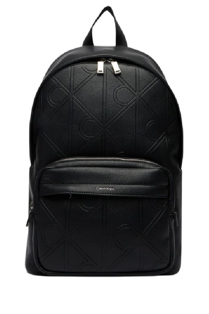 CALVIN KLEIN EMBLEM AOP EMBOSS ROUND BACKPACK ΤΣΑΝΤΑ ΑΝΔΡΙΚΗ BLACK