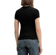 TOMMY JEANS SLIM ESS LOGO 1 RIB TEE EXT ΜΠΛΟΥΖΑ ΓΥΝΑΙΚΕΙΑ BLACK