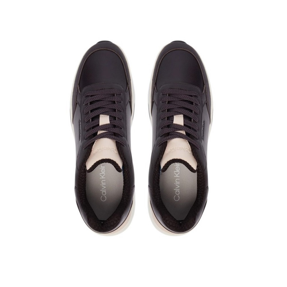 CALVIN KLEIN CITY RUNNER LACEUP LTH MIX ΠΑΠΟΥΤΣΙ ΑΝΔΡΙΚΟ BLACK/WHITE