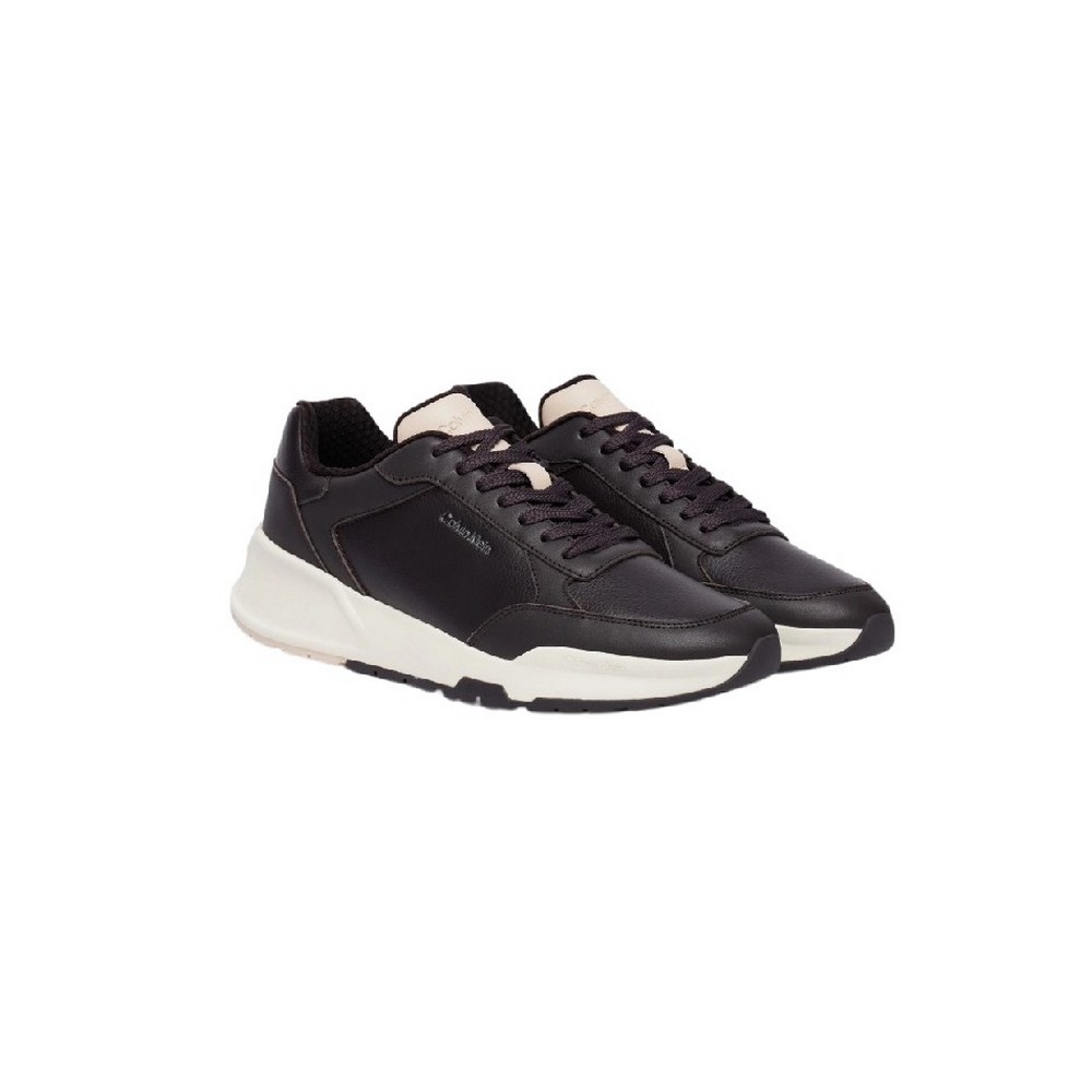 CALVIN KLEIN CITY RUNNER LACEUP LTH MIX ΠΑΠΟΥΤΣΙ ΑΝΔΡΙΚΟ BLACK/WHITE