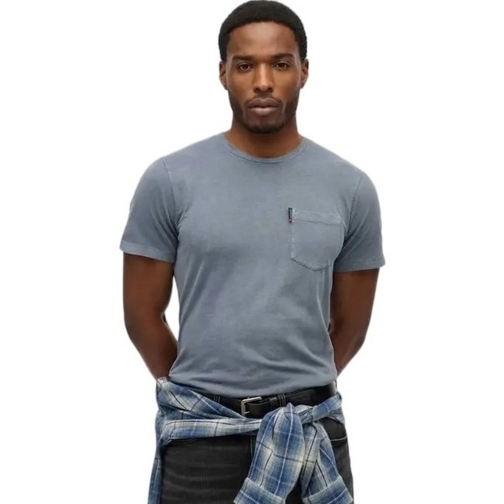 SUPERDRY D2 OVIN CLASSIC ESSENTIAL POCKET TEE T-SHIRT ΜΠΛΟΥΖΑ ΑΝΔΡΙΚΗ BLUE