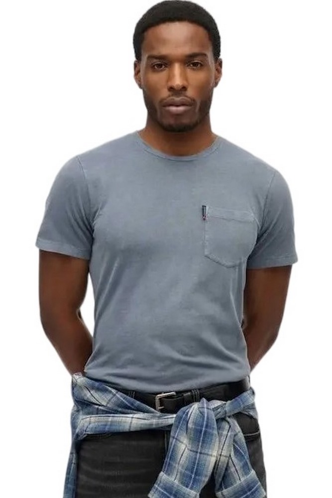 SUPERDRY D2 OVIN CLASSIC ESSENTIAL POCKET TEE T-SHIRT ΜΠΛΟΥΖΑ ΑΝΔΡΙΚΗ BLUE