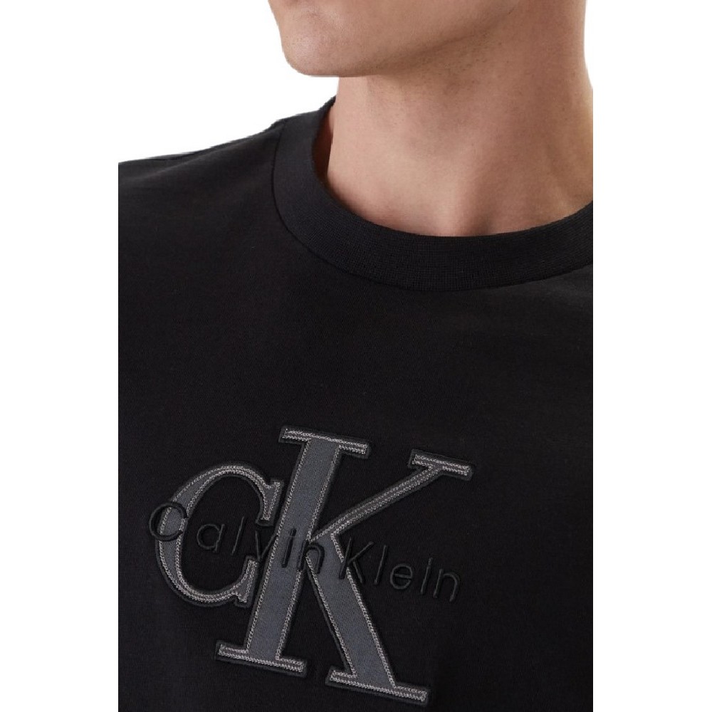 CALVIN KLEIN JEANS 16S ELEVATED MONOLOGO T-SHIRT ΜΠΛΟΥΖΑ ΑΝΔΡΙΚΗ BLACK