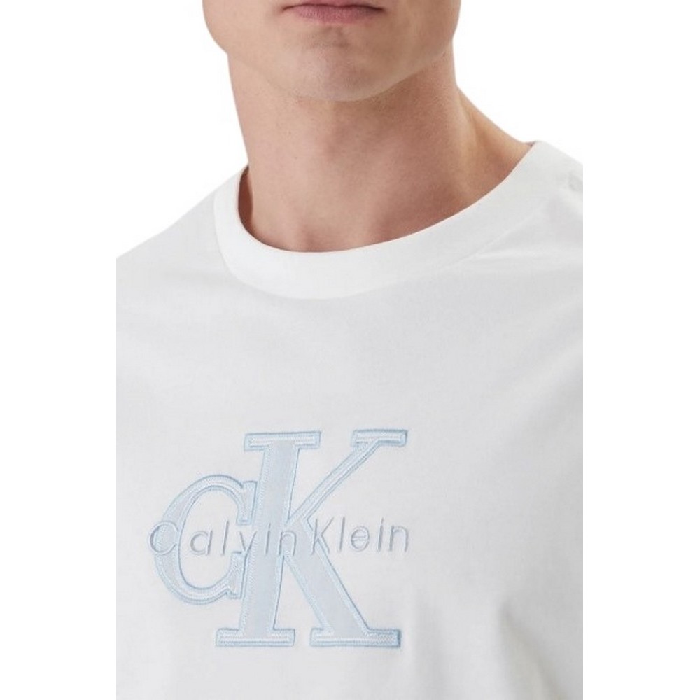 CALVIN KLEIN JEANS 16S ELEVATED MONOLOGO T-SHIRT ΜΠΛΟΥΖΑ ΑΝΔΡΙΚΗ BRIGHT WHITE