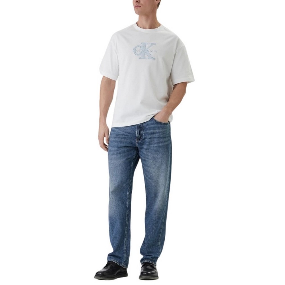 CALVIN KLEIN JEANS 16S ELEVATED MONOLOGO T-SHIRT ΜΠΛΟΥΖΑ ΑΝΔΡΙΚΗ BRIGHT WHITE