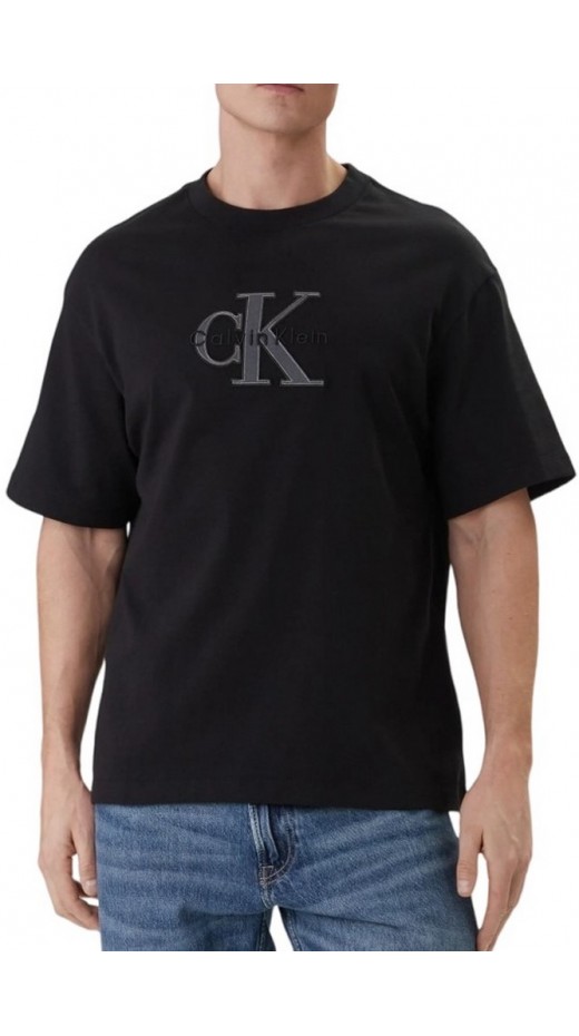 CALVIN KLEIN JEANS 16S ELEVATED MONOLOGO T-SHIRT ΜΠΛΟΥΖΑ ΑΝΔΡΙΚΗ BLACK