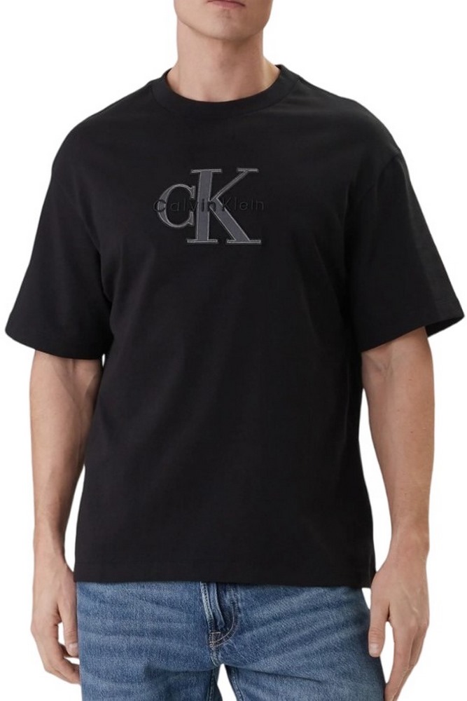 CALVIN KLEIN JEANS 16S ELEVATED MONOLOGO T-SHIRT ΜΠΛΟΥΖΑ ΑΝΔΡΙΚΗ BLACK