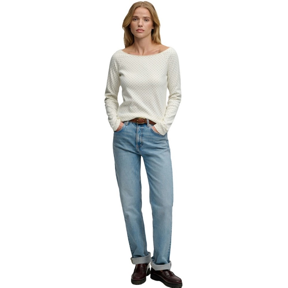 SUPERDRY BARDOT OFF SHOULDER ΤΟΠ ΜΠΛΟΥΖΑ ΓΥΝΑΙΚΕΙΑ OFF WHITE