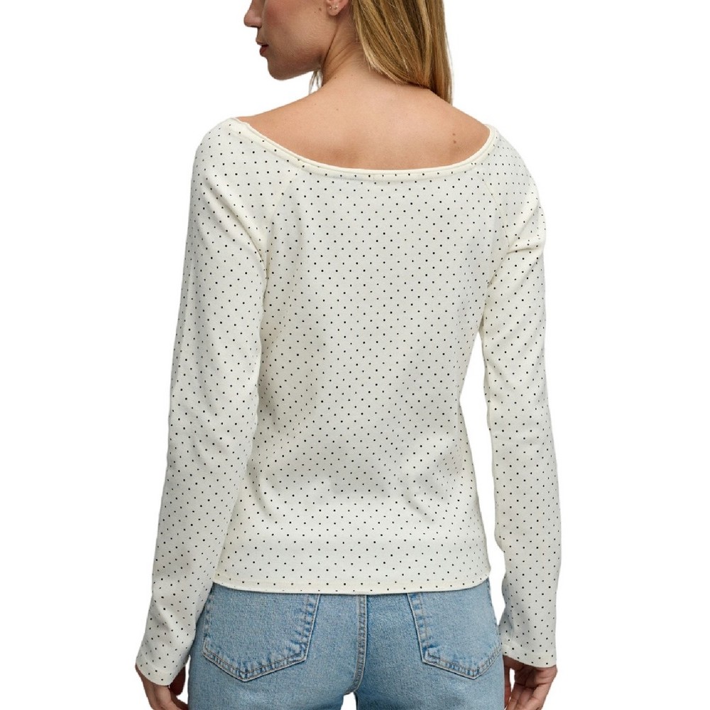 SUPERDRY BARDOT OFF SHOULDER ΤΟΠ ΜΠΛΟΥΖΑ ΓΥΝΑΙΚΕΙΑ OFF WHITE