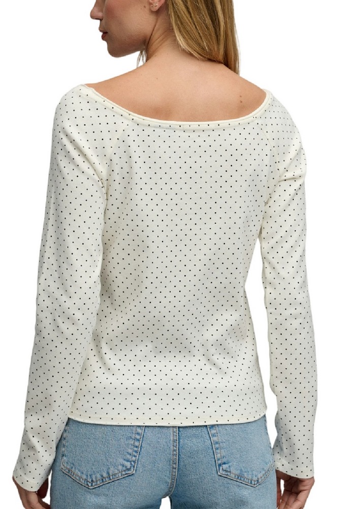 SUPERDRY BARDOT OFF SHOULDER ΤΟΠ ΜΠΛΟΥΖΑ ΓΥΝΑΙΚΕΙΑ OFF WHITE