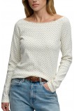 SUPERDRY BARDOT OFF SHOULDER ΤΟΠ ΜΠΛΟΥΖΑ ΓΥΝΑΙΚΕΙΑ OFF WHITE
