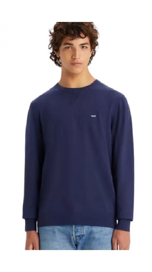 LEVIS LIGHTWEIGHT HM SWEATER A72070002 ΜΠΛΟΥΖΑ ΠΛΕΚΤΗ ΑΝΔΡΙΚΗ BLUE
