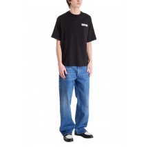 CALVIN KLEIN JEANS 16S RLX VERT LOGO CN T-SHIRT ΜΠΛΟΥΖΑ ΑΝΔΡΙΚΗ BLACK