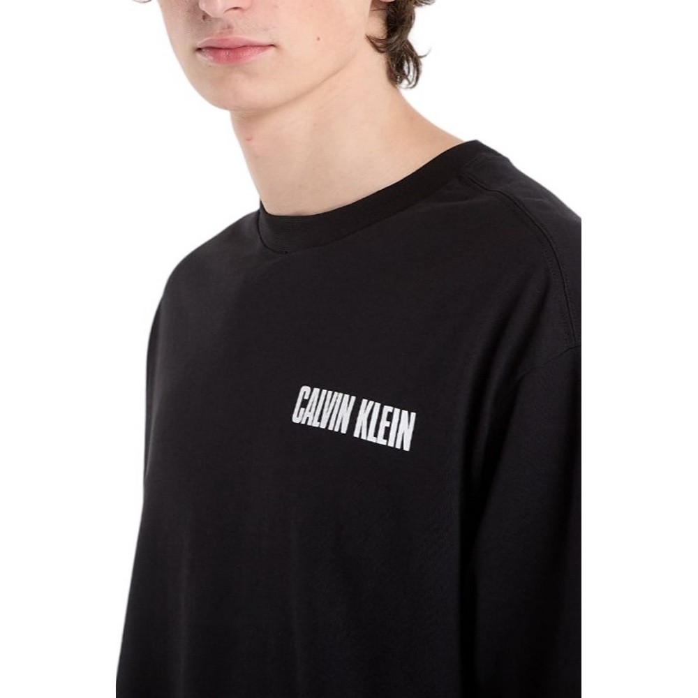 CALVIN KLEIN JEANS 16S RLX VERT LOGO CN T-SHIRT ΜΠΛΟΥΖΑ ΑΝΔΡΙΚΗ BLACK