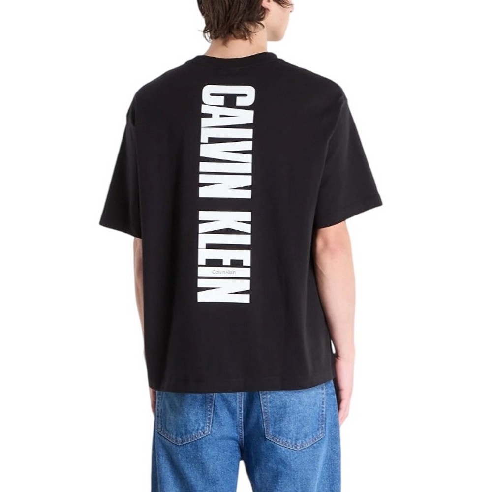 CALVIN KLEIN JEANS 16S RLX VERT LOGO CN T-SHIRT ΜΠΛΟΥΖΑ ΑΝΔΡΙΚΗ BLACK