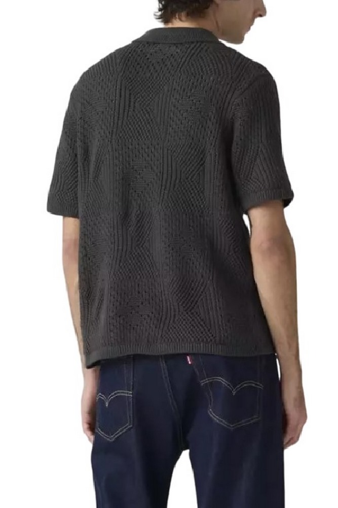 LEVIS SWEATER CAMP SHIRT ΠΛΕΚΤΟ ΠΟΥΚΑΜΙΣΟ ΑΝΔΡΙΚΟ BLACK