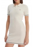 CALVIN KLEIN JEANS MICROCABLE MINI DRESS ΦΟΡΕΜΑ ΓΥΝΑΙΚΕΙΟ OFF WHITE