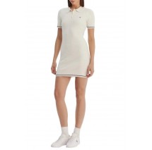 CALVIN KLEIN JEANS MICROCABLE MINI DRESS ΦΟΡΕΜΑ ΓΥΝΑΙΚΕΙΟ OFF WHITE