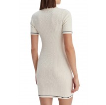 CALVIN KLEIN JEANS MICROCABLE MINI DRESS ΦΟΡΕΜΑ ΓΥΝΑΙΚΕΙΟ OFF WHITE