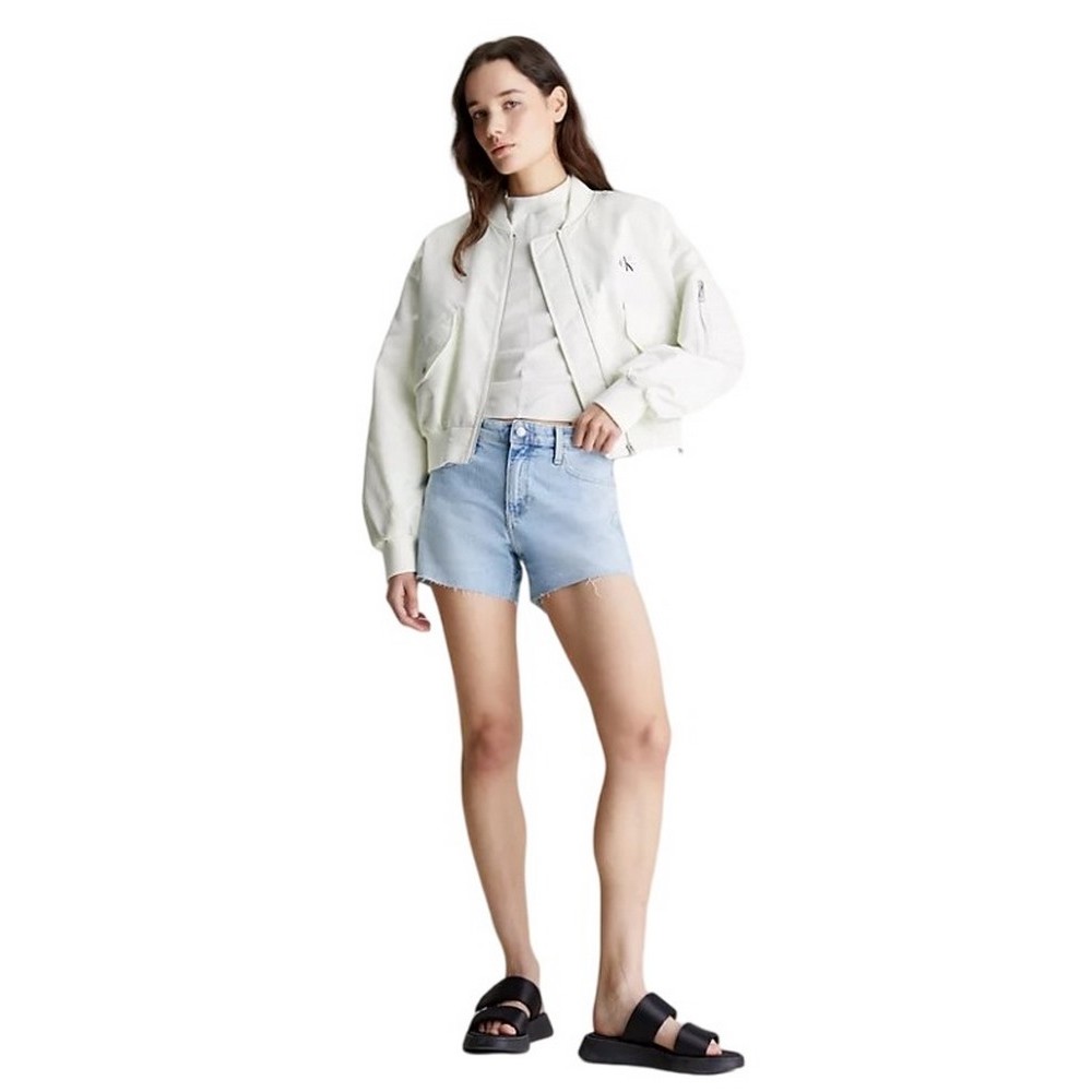 CALVIN KLEIN JEANS MID RISE SHORT ΣΟΡΤΣ ΓΥΝΑΙΚΕΙΟ DENIM LIGHT