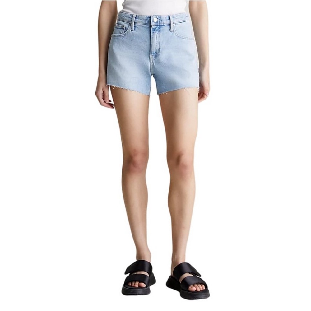 CALVIN KLEIN JEANS MID RISE SHORT ΣΟΡΤΣ ΓΥΝΑΙΚΕΙΟ DENIM LIGHT