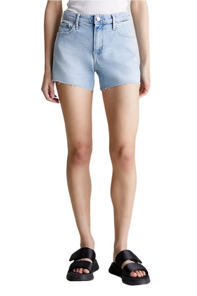 CALVIN KLEIN JEANS MID RISE SHORT ΣΟΡΤΣ ΓΥΝΑΙΚΕΙΟ DENIM LIGHT