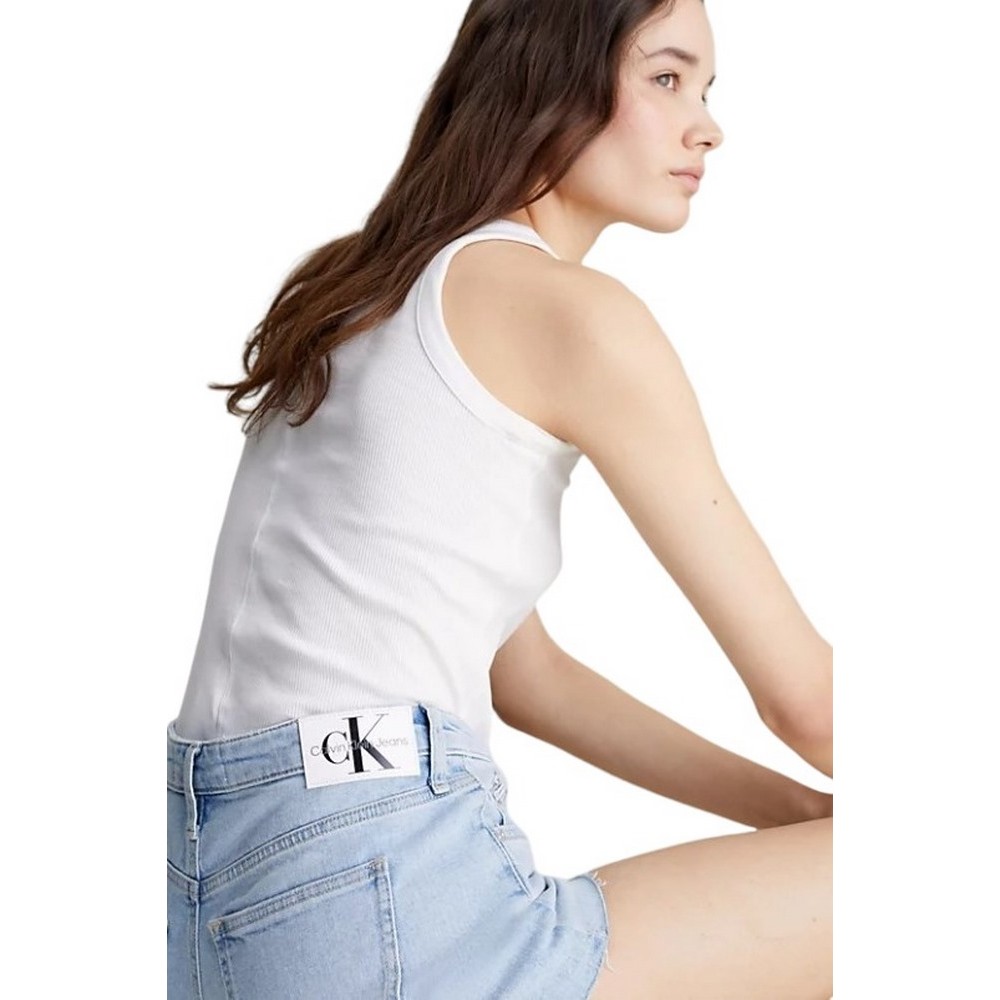 CALVIN KLEIN JEANS MID RISE SHORT ΣΟΡΤΣ ΓΥΝΑΙΚΕΙΟ DENIM LIGHT