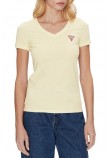 GUESS SS VN MINI TRIANGLE TEE T-SHIRT ΜΠΛΟΥΖΑ ΓΥΝΑΙΚΕΙΑ YELLOW
