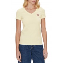 GUESS SS VN MINI TRIANGLE TEE T-SHIRT ΜΠΛΟΥΖΑ ΓΥΝΑΙΚΕΙΑ YELLOW