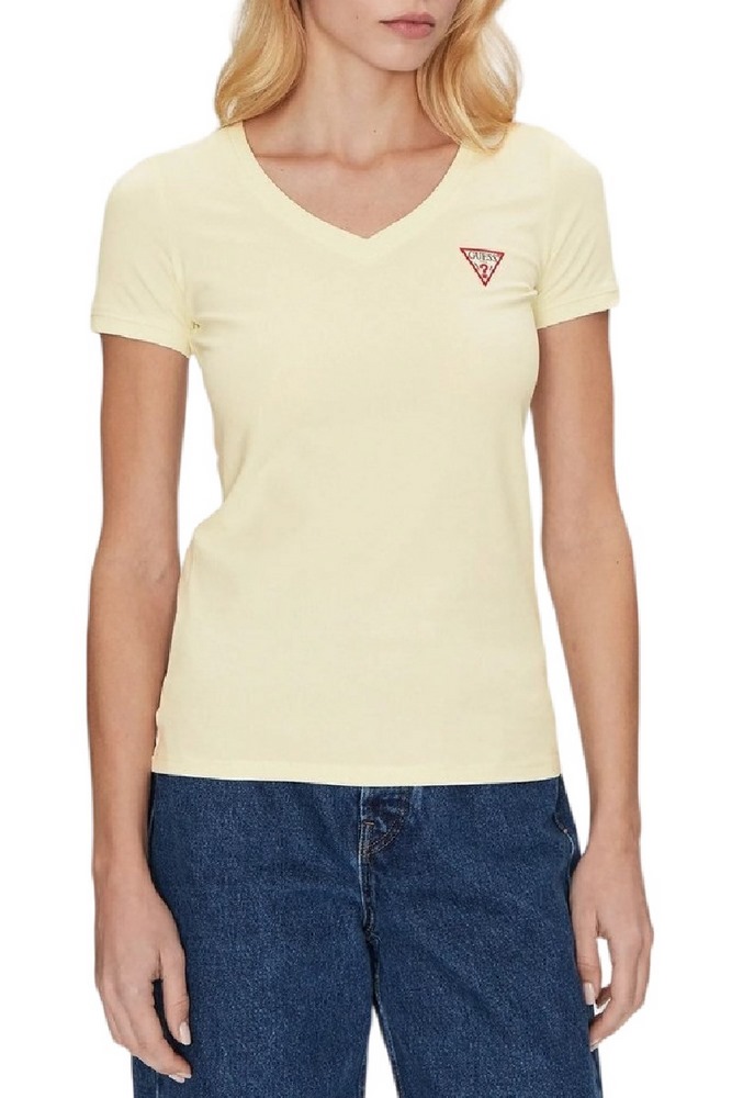 GUESS SS VN MINI TRIANGLE TEE T-SHIRT ΜΠΛΟΥΖΑ ΓΥΝΑΙΚΕΙΑ YELLOW
