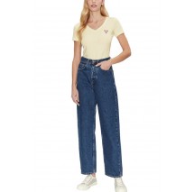 GUESS SS VN MINI TRIANGLE TEE T-SHIRT ΜΠΛΟΥΖΑ ΓΥΝΑΙΚΕΙΑ YELLOW