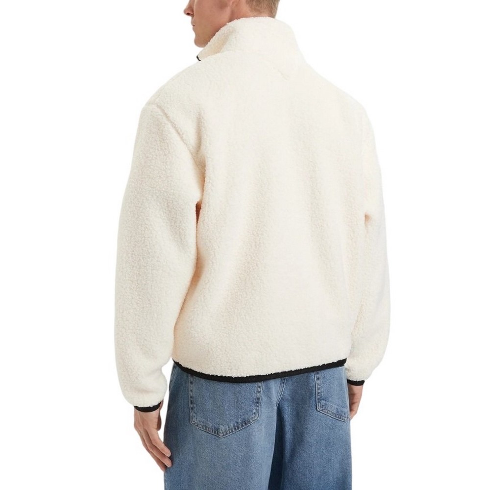 TOMMY JEANS RLX BADGE ZIP-THRU TEDDY EXT ΖΑΚΕΤΑ ΑΝΔΡΙΚΗ CREAMY WHITE