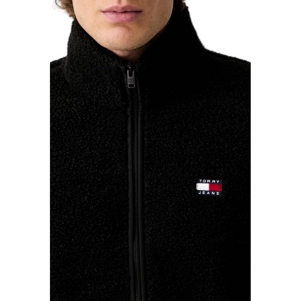 TOMMY JEANS RLX BADGE ZIP-THRU TEDDY EXT ΖΑΚΕΤΑ ΑΝΔΡΙΚΗ BLACK