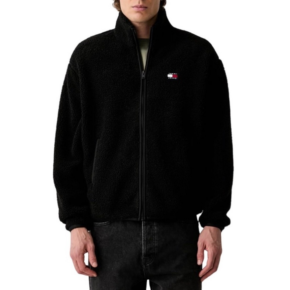 TOMMY JEANS RLX BADGE ZIP-THRU TEDDY EXT ΖΑΚΕΤΑ ΑΝΔΡΙΚΗ BLACK