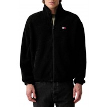 TOMMY JEANS RLX BADGE ZIP-THRU TEDDY EXT ΖΑΚΕΤΑ ΑΝΔΡΙΚΗ BLACK