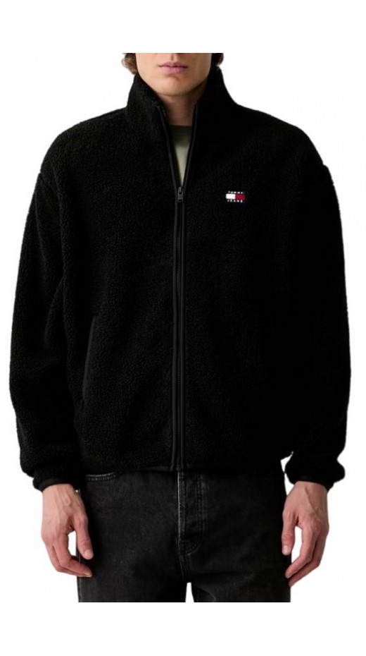 TOMMY JEANS RLX BADGE ZIP-THRU TEDDY EXT ΖΑΚΕΤΑ ΑΝΔΡΙΚΗ BLACK