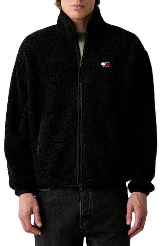 TOMMY JEANS RLX BADGE ZIP-THRU TEDDY EXT ΖΑΚΕΤΑ ΑΝΔΡΙΚΗ BLACK