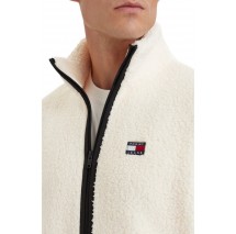 TOMMY JEANS RLX BADGE ZIP-THRU TEDDY EXT ΖΑΚΕΤΑ ΑΝΔΡΙΚΗ CREAMY WHITE