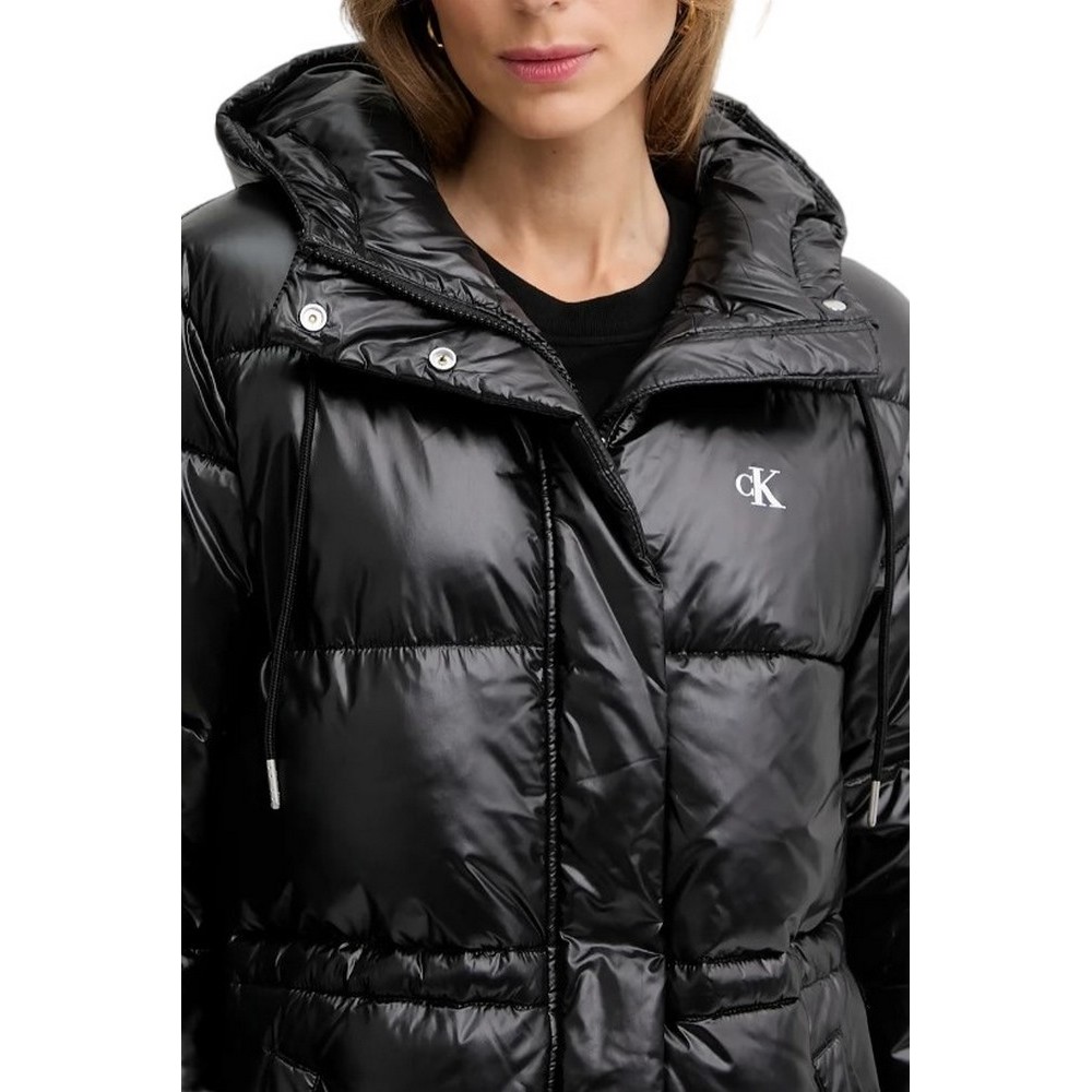 CALVIN KLEIN JEANS SHINE LONG PUFFER COAT ΜΠΟΥΦΑΝ ΓΥΝΑΙΚΕΙΟ BLACK