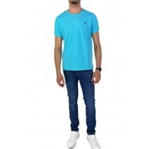 U.S POLO ASSN BREN 000272 CHL4 T-SHIRT ΜΠΛΟΥΖΑ ΑΝΔΡΙΚΗ AQUA