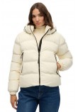 SUPERDRY D1 SDSW HOODED SPORTS PUFFER JACKET ΜΠΟΥΦΑΝ ΓΥΝΑΙΚΕΙΟ OFF WHITE