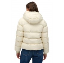 SUPERDRY D1 SDSW HOODED SPORTS PUFFER JACKET ΜΠΟΥΦΑΝ ΓΥΝΑΙΚΕΙΟ OFF WHITE