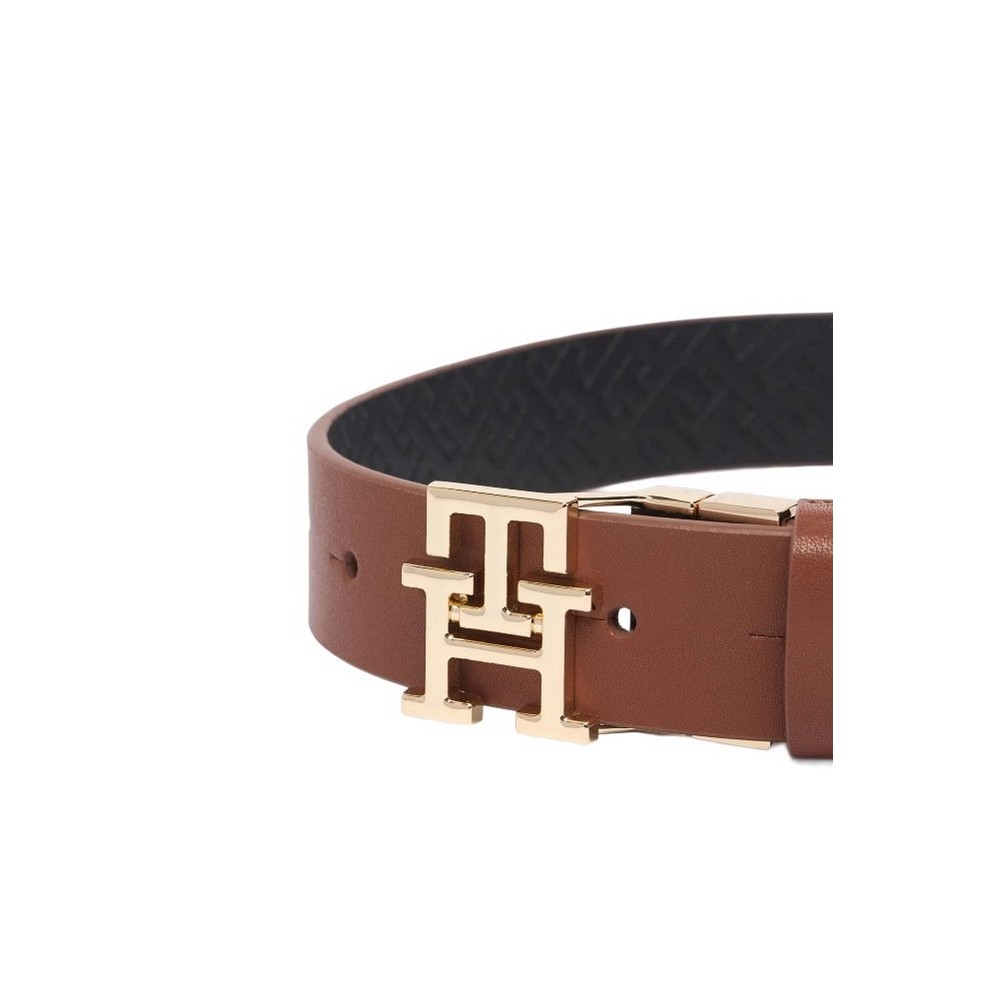TOMMY HILFIGER LOGO 3.0 MONO REV ΖΩΝΗ ΓΥΝΑΙΚΕΙΑ BLACK/BROWN