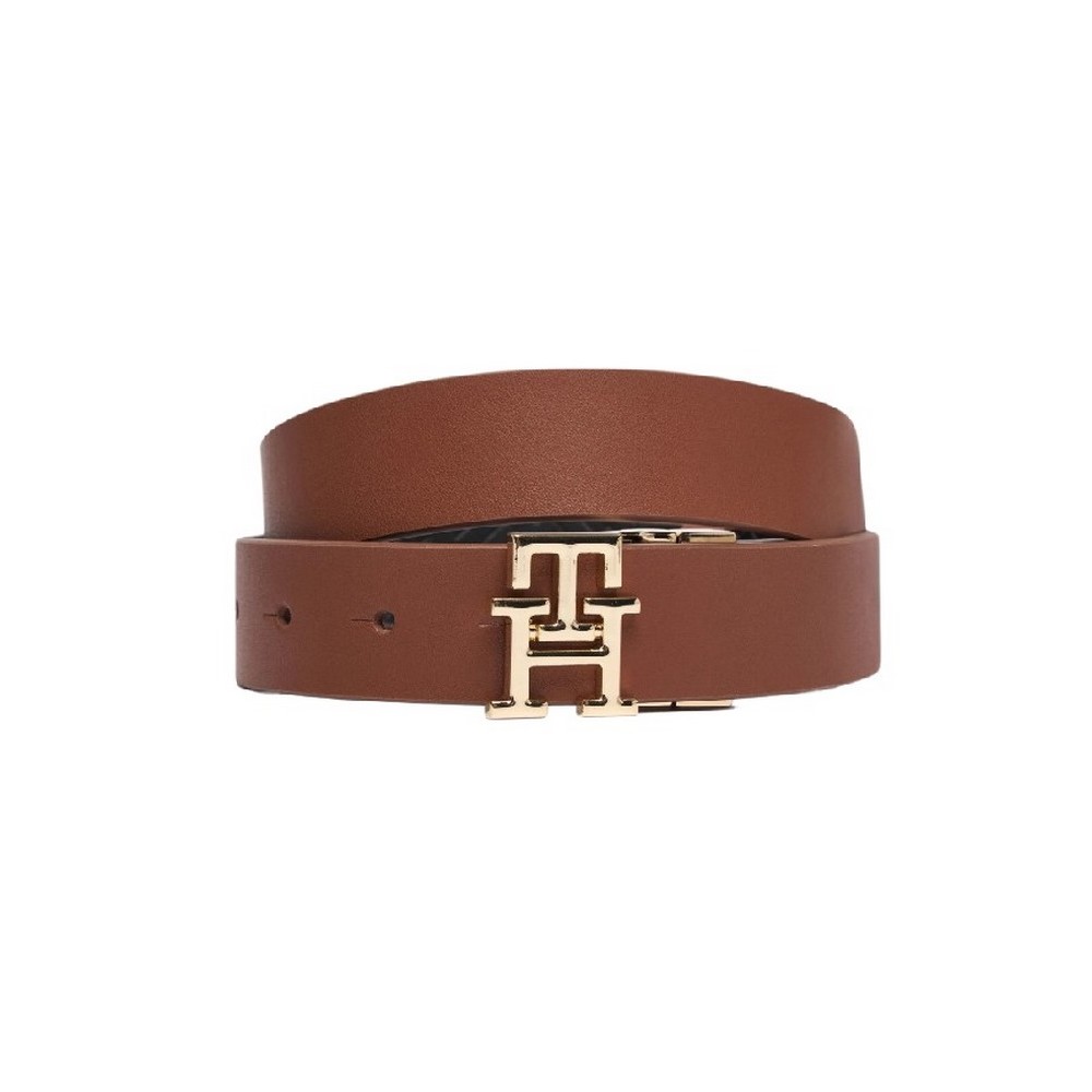 TOMMY HILFIGER LOGO 3.0 MONO REV ΖΩΝΗ ΓΥΝΑΙΚΕΙΑ BLACK/BROWN
