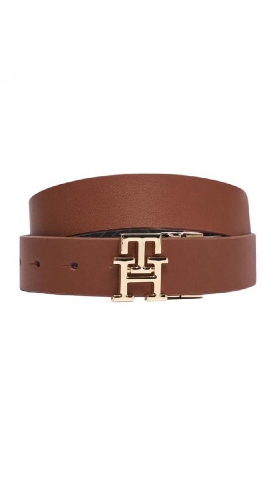 TOMMY HILFIGER LOGO 3.0 MONO REV ΖΩΝΗ ΓΥΝΑΙΚΕΙΑ BLACK/BROWN