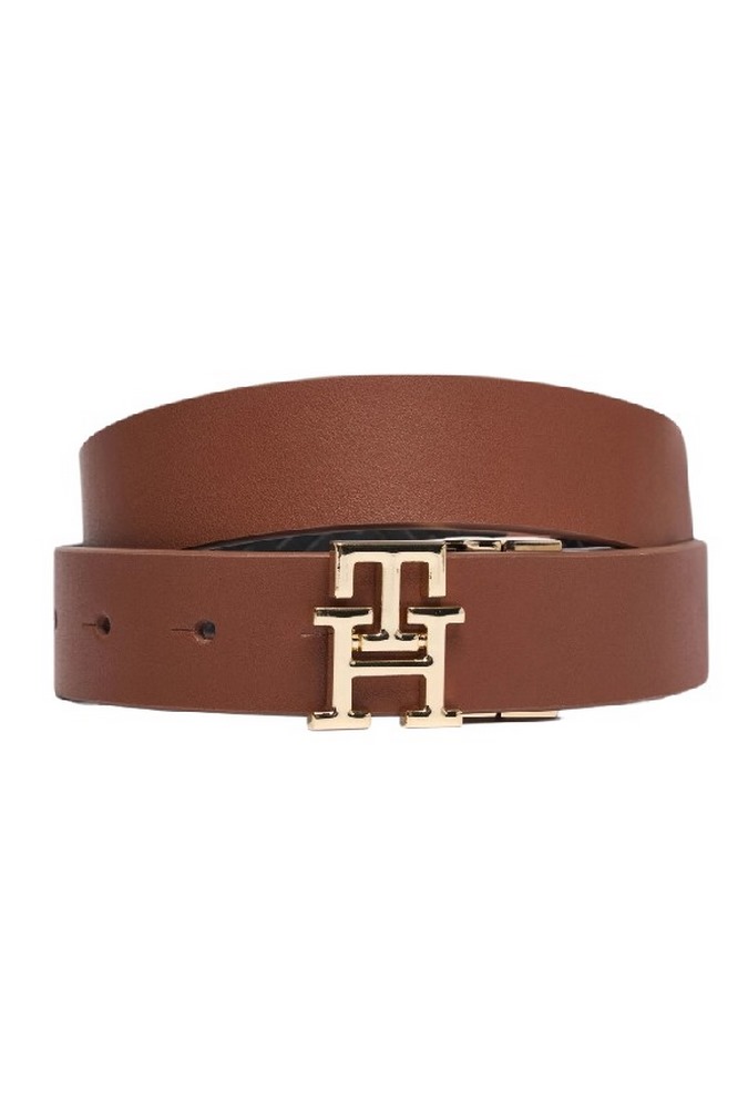 TOMMY HILFIGER LOGO 3.0 MONO REV ΖΩΝΗ ΓΥΝΑΙΚΕΙΑ BLACK/BROWN